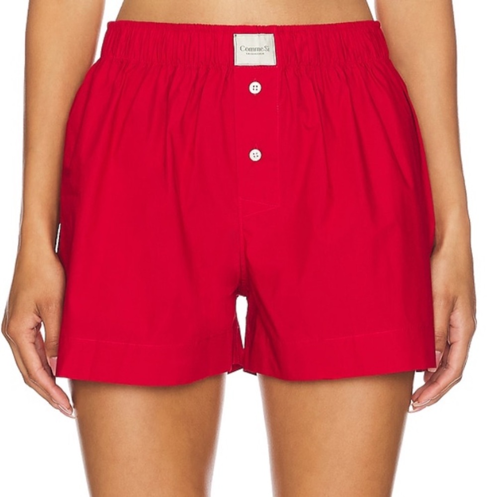 Comme des Garcons Red High Waist Women Shorts